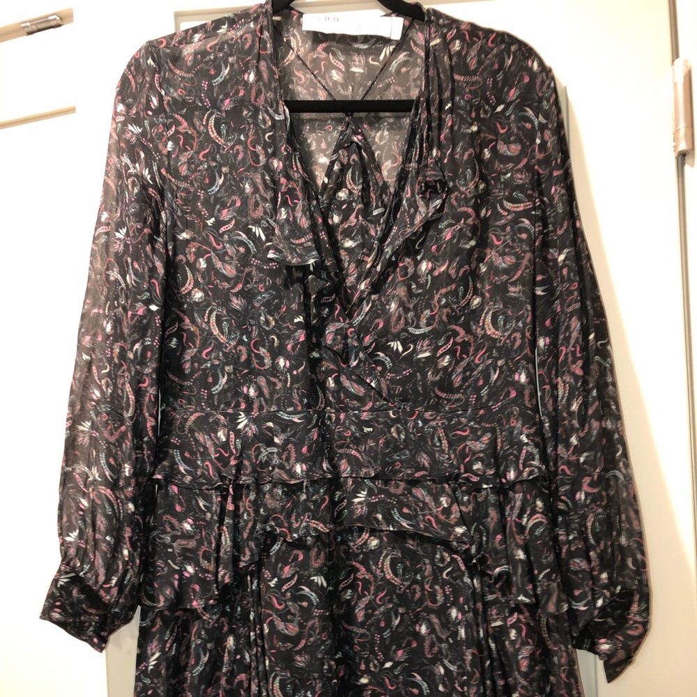 IRO Paris Printed Dress, Size 38. Worn Once